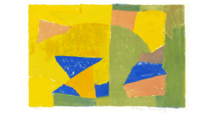 Composition jaune, verte, bleue et rouge, lithographie, 1956. Lithograph in colours. 36,5×53 cm, éd. de 220.