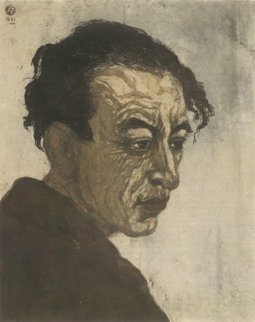 Portrait de Hagiwara Sakutarô, par Onchi Kôshirô